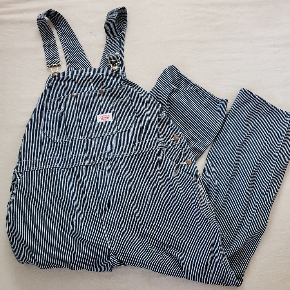 Men's Striped Overalls